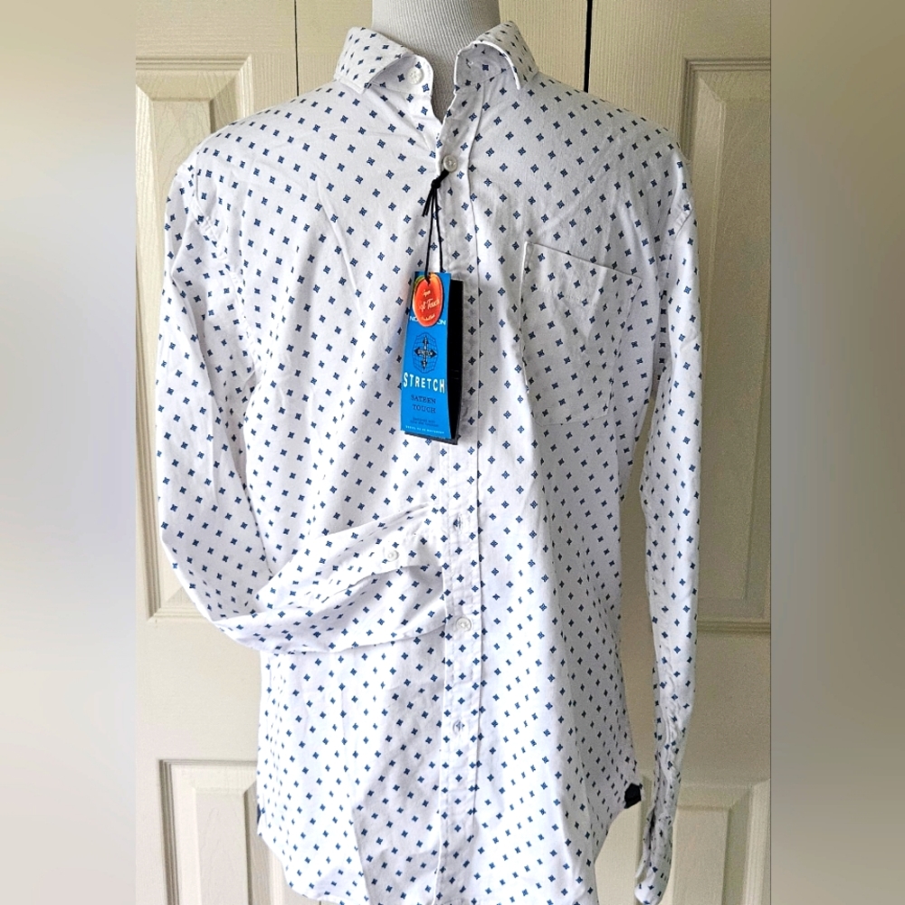 Nickel & Iron Men's Stretch Longsleeve Button Down Shirt Sz M